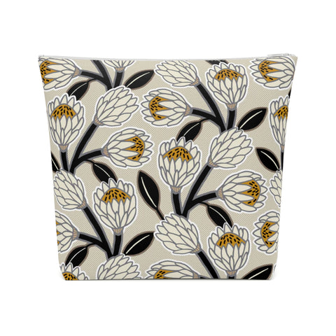 South African Protea Cotton Cosmetic Bag