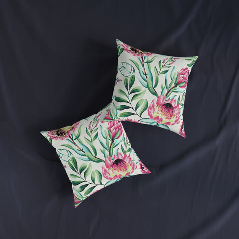 South African Protea Square Pillow