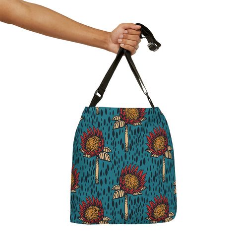 South African  Protea Tote bag African print design Protea Adjustable