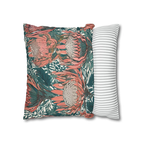 South African Protea Spun Polyester Pillowcase -Pillow not included