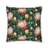 South African Protea Spun Polyester Pillowcase - Shipped from UK/USA/AUS