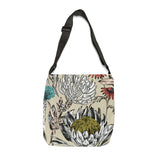 South African  Protea Tote bag African print design Protea Adjustable