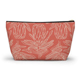 South African Protea Make up bag, Pencil Case Accessory Pouch w T-bottom