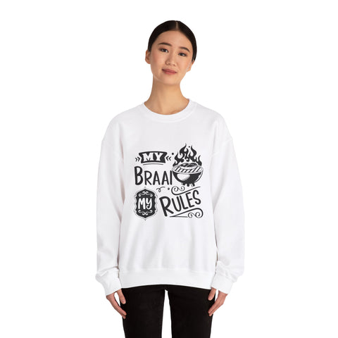 My Braai my rules South African Unisex Heavy Blend™ Crewneck Sweatshirt