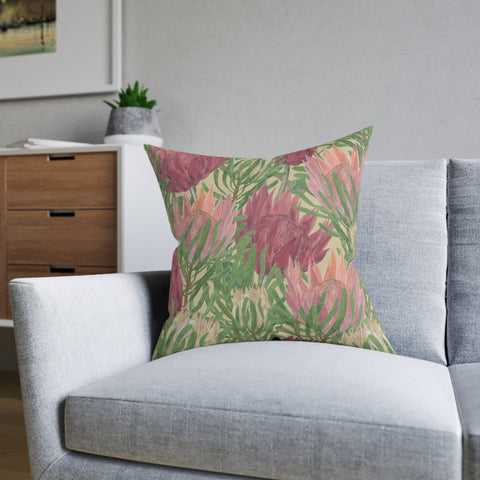 South African Protea Square Pillow