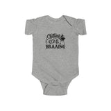 Chilling and Braaing Baby Bokkie South Africa Baby  Jersey Bodysuit