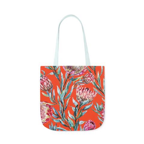 South African Protea Polyester Canvas Tote Bag