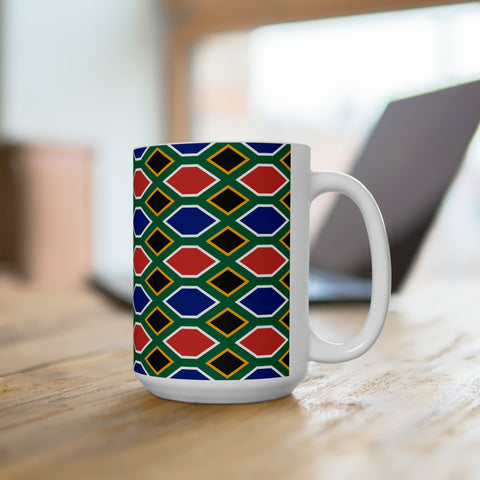 South African Flag Ceramic Mug 15oz - Dispatched from USA