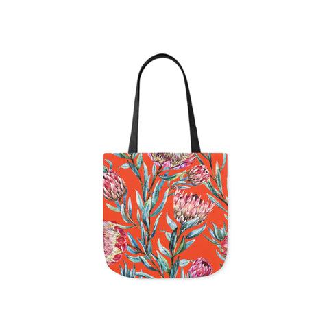 South African Protea Polyester Canvas Tote Bag