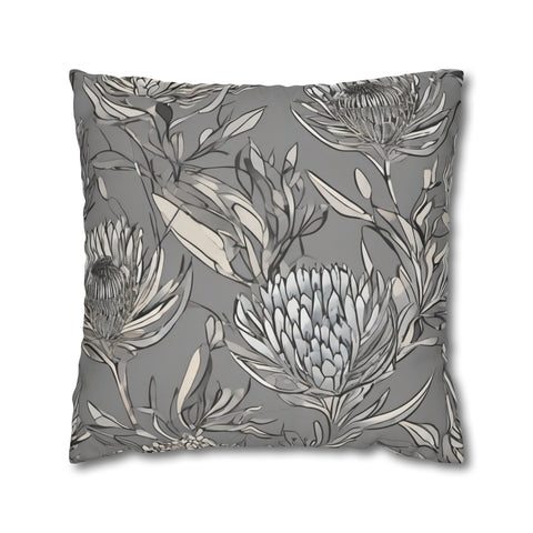 South African Protea Spun Polyester Pillowcase -Pillow not included