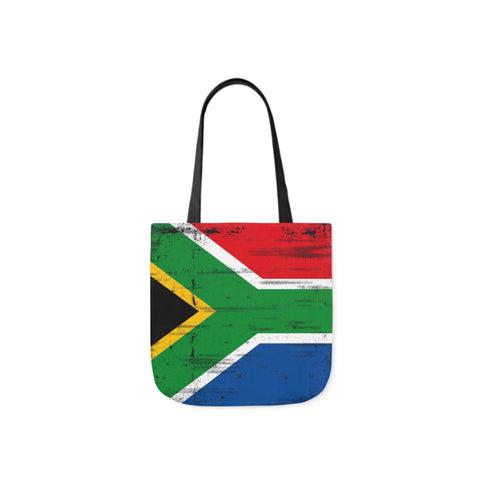 South African Flag Polyester Canvas Tote Bag