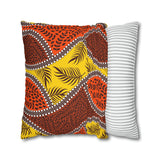 African Leaves and colours Pillowcase Cover only - no filling is included