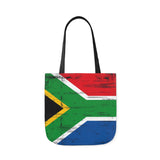 South African Flag Polyester Canvas Tote Bag