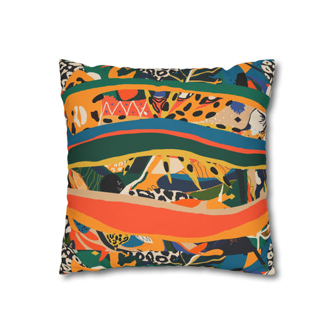 African abstract animal print Pillowcase Cover only - no filling is included