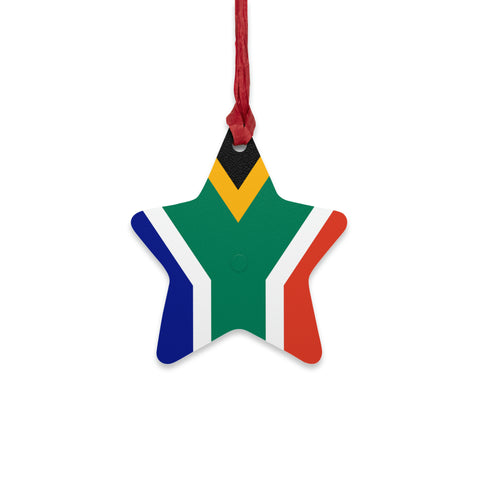 Wooden Ornaments South African Flag