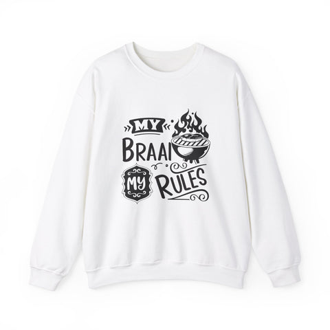 My Braai my rules South African Unisex Heavy Blend™ Crewneck Sweatshirt