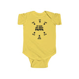 South African Afrikaans Pappa Baby Unisex Infant Fine Jersey Bodysuit - Shipped from the UK