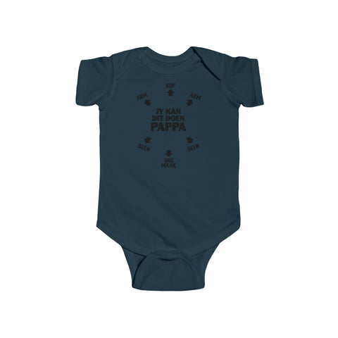 South African Afrikaans Pappa Baby Unisex Infant Fine Jersey Bodysuit - Shipped from the UK