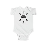 South African Afrikaans Pappa Baby Unisex Infant Fine Jersey Bodysuit - Shipped from the UK