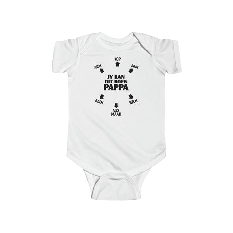 South African Afrikaans Pappa Baby Unisex Infant Fine Jersey Bodysuit - Shipped from the UK