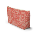 South African Protea Make up bag, Pencil Case Accessory Pouch w T-bottom