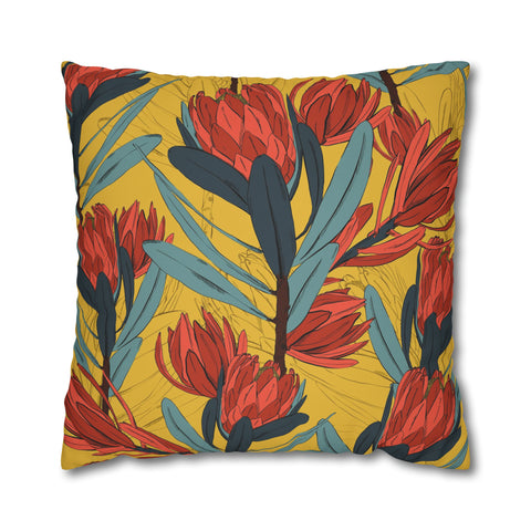 South African Protea Pillowcase Cover only - no filling is included