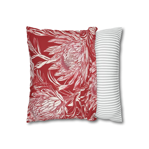 South African Protea Spun Polyester Pillowcase -Pillow not included