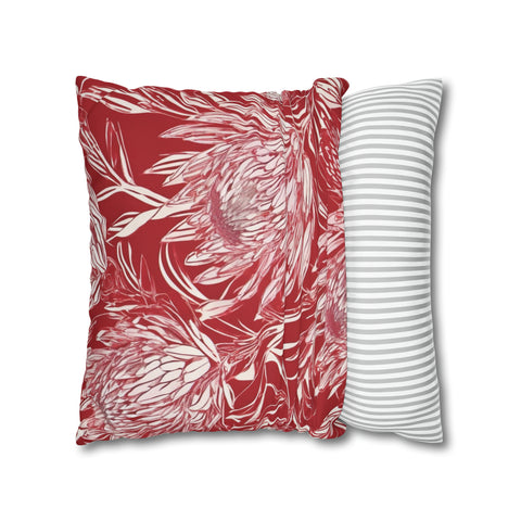 South African Protea Spun Polyester Pillowcase -Pillow not included