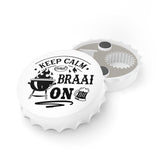 South African Keep Calm and Braai On Bottle Opener