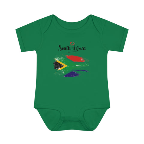 Short-sleeved Baby Bodysuit Love South Africa Baby Bok Babygrow - Shipped from the USA