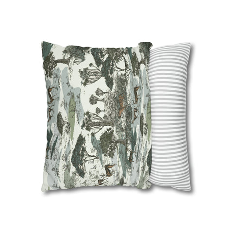 African Safari springoks and animal print Pillowcase Cover only - no filling is included