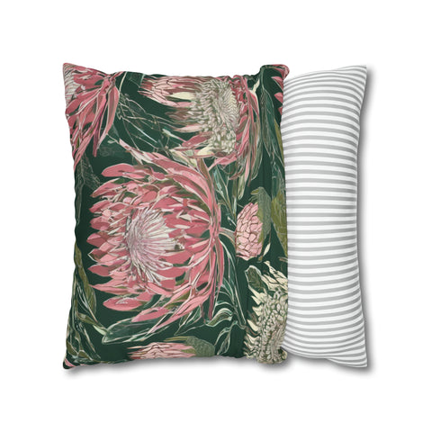 South African Protea Spun Polyester Pillowcase -Pillow not included