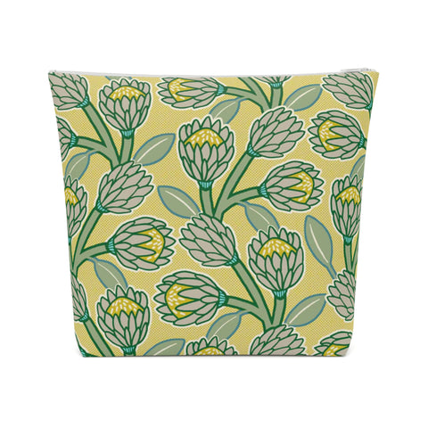 South African Protea Cotton Cosmetic Bag