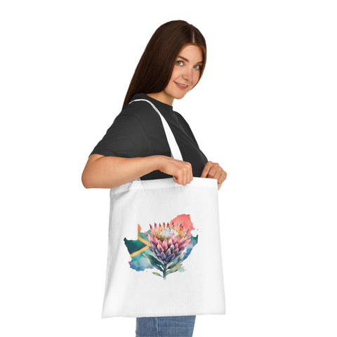 South African Afrikaans Protea Cotton Tote