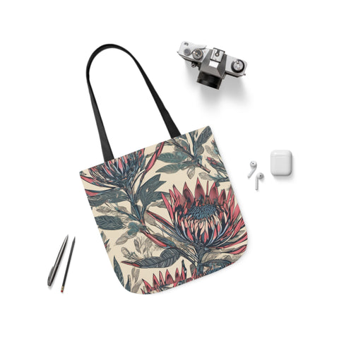 South African Protea Polyester Canvas Tote Bag