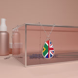 South Africa UK flag Necklace with Pendant