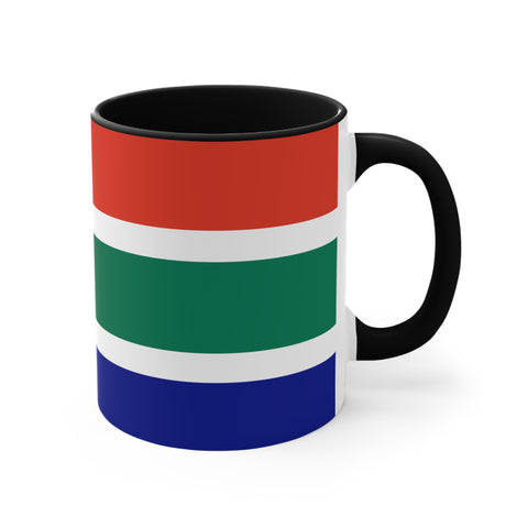 South Africa Flag Accent Mugs, 11oz