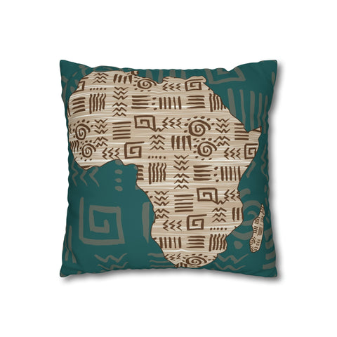 Africa Map Pillowcase Cover only - no filling is included