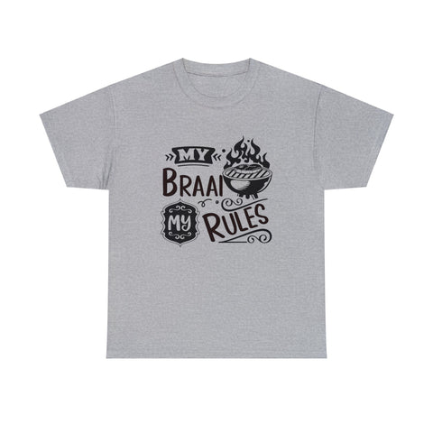 South African My Braai My Rules shirt,  Afrikaans / Braai Unisex Heavy Cotton Tee