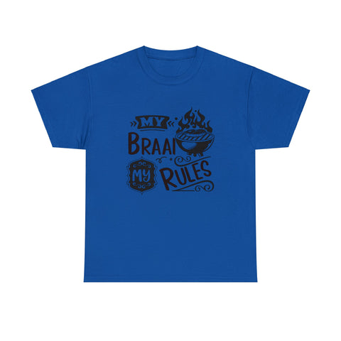 South African My Braai My Rules shirt,  Afrikaans / Braai Unisex Heavy Cotton Tee