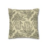 South African Protea Spun Polyester Pillowcase- Shipped from UK/USA/AUS