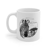 South African Zebra Safari animals 11oz Coffee Mug