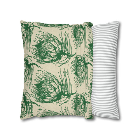 South African Protea Spun Polyester Pillowcase - Shipped from UK/USA/AUS