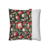 South African Protea Spun Polyester Pillowcase - Shipped from UK/USA/AUS