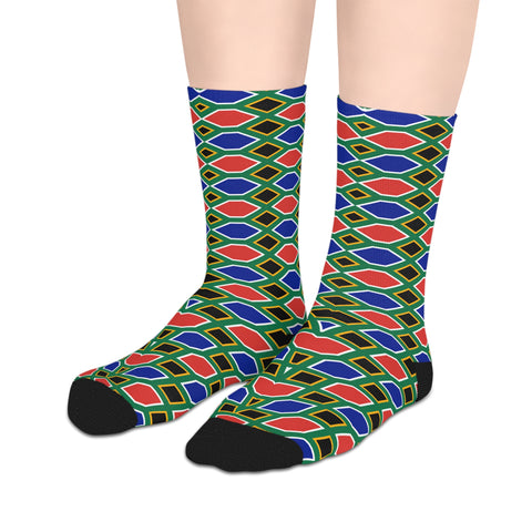 South African Flag Mid-length Socks