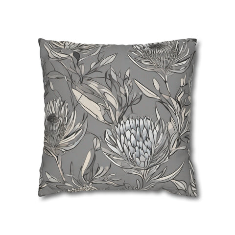 South African Protea Spun Polyester Pillowcase -Pillow not included