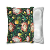 South African Protea Spun Polyester Pillowcase - Shipped from UK/USA/AUS