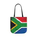 South African Flag Polyester Canvas Tote Bag