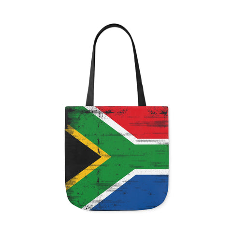 South African Flag Polyester Canvas Tote Bag