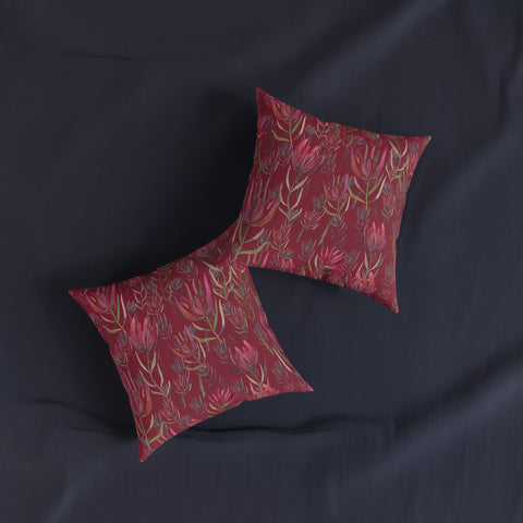 South African Protea Square Pillow